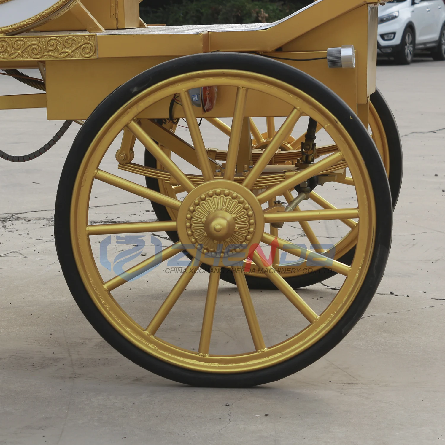 Factory hot sale wedding carriage manufacturer/flower yellow seat pumpkin cinderella carriage