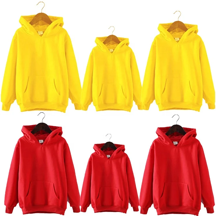 Custom Cotton Fleece Hoodies High Quality Family Matching Outfits Parent Child Hoodie Baby Rompers Kids Hoodies for Family