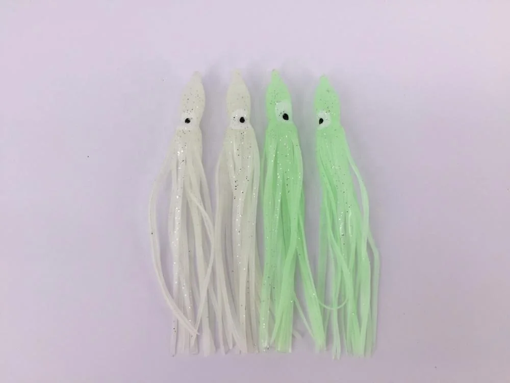 Multicolour Soft Plastic Octopus Lures Hoochie Squid Skirt Lures
