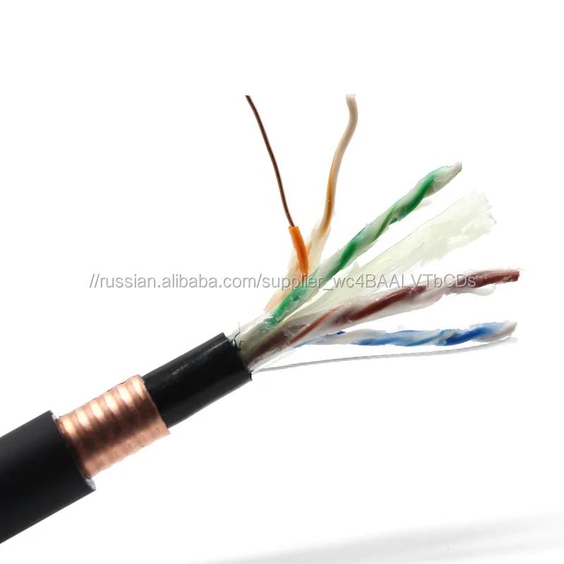 США Стандартный проводник CU Armour cat6 cat6e cat6a utp бронированный желе заполнены открытый кабель RJ45 LAN