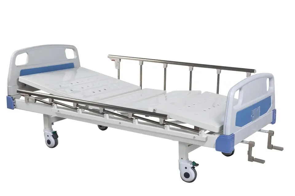 Mechanical Manual Medical Bed with two cranks for hospital