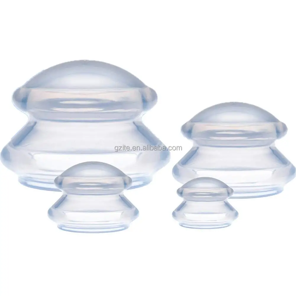 Food Grade Odorless Silicone Strong Suction Cupping Set for Studio Massage Salon