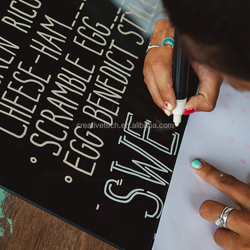 Water Based Erasable Liquid Chalk Markers Bistro Sharpie Uni Chalk Markers for Chalkboard Blackboard, Glass