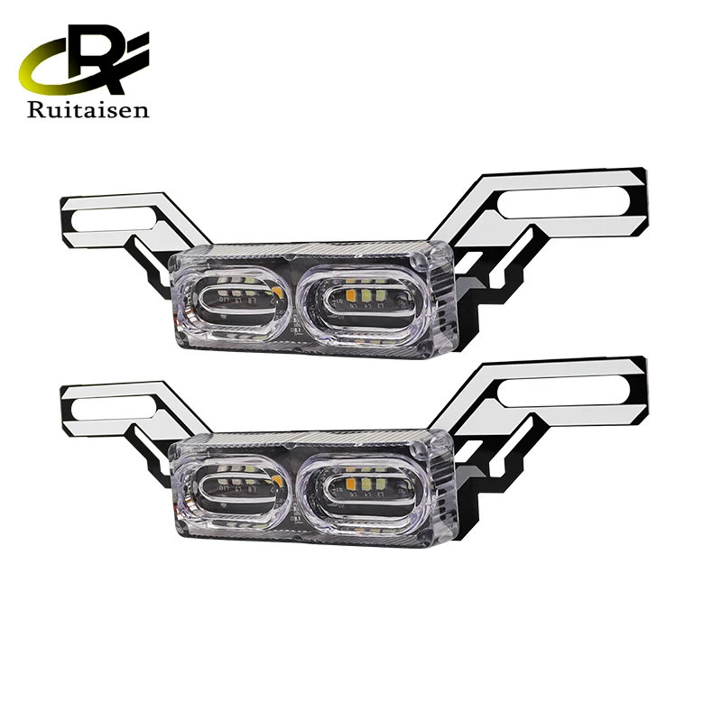 Цветной светодиодный стробоскоп Ruitaisen RGB для мотоцикла Освещение номерного знака 10 светодиодов стоп-сигнал автомобильная сигнальная лампа дневного