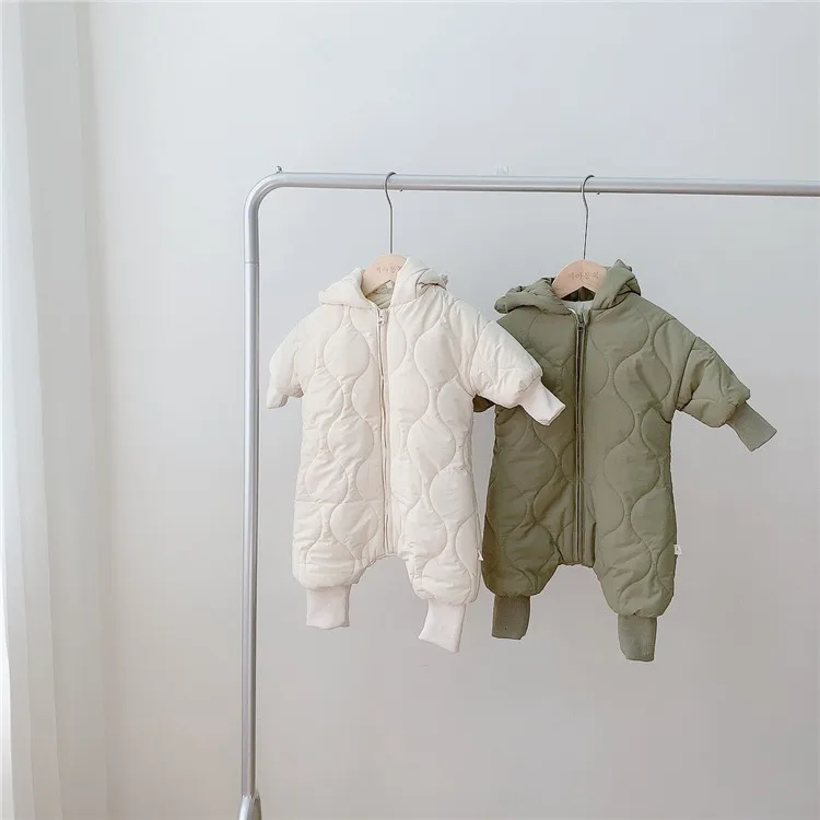 
Korean infant flying one-piece cotton-padded clothes baby thick warm outfits winter romper 