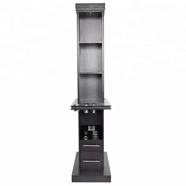 Beauty salon equipment DreamSalon  DOUBLE SIDED SALON STATION IN BLACK Peluqueria manufacturer factory
