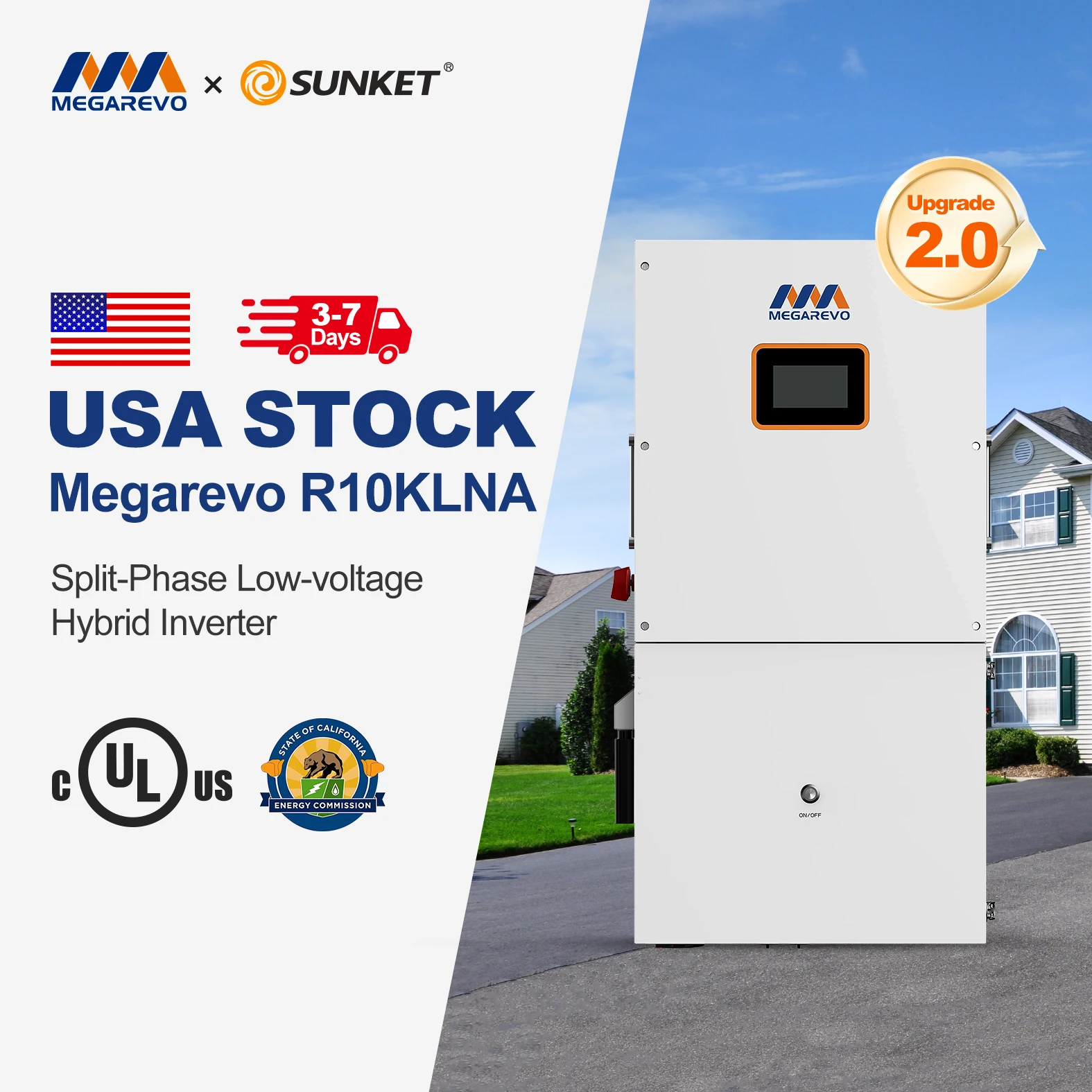 Inverter in US stock Pick up by myself Low voltage delivery price cheap to my door 10KW Home Energy solar system