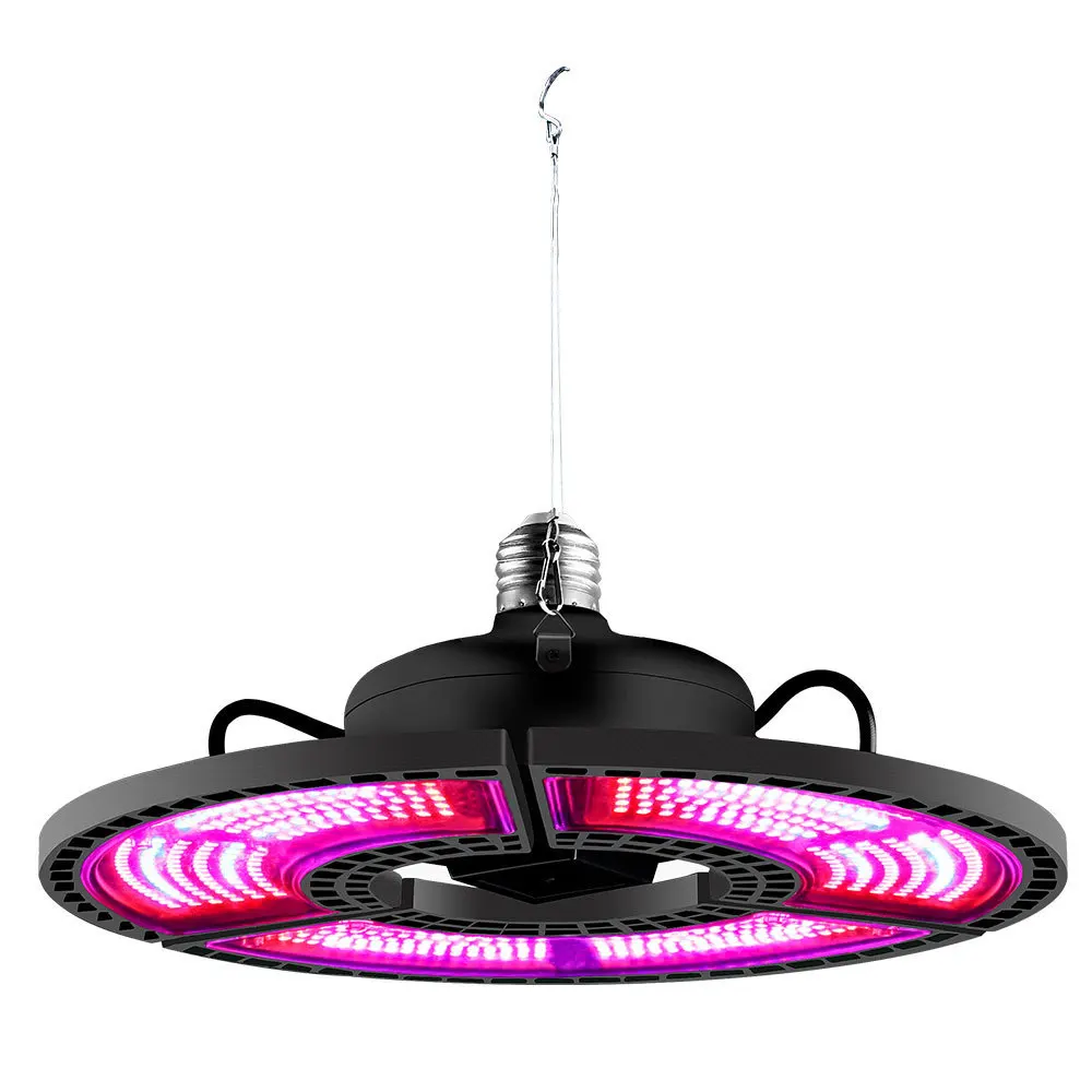 CRETIVITY UFO Foldable Top 2021 hydroponic Epistar 2835 SMD E26 E27 100W 200W 300W 400w plant full spectrum led grow light