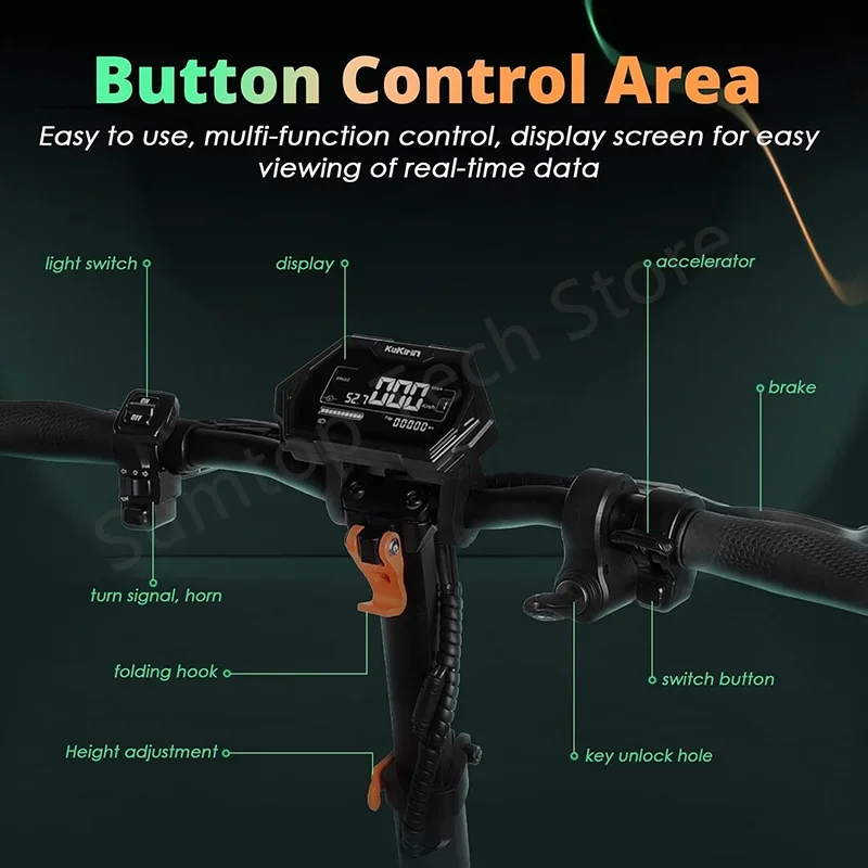 EU Stock Original KuKirin G2 Max Electric Scooter 1000W Motor 48V 20Ah Battery 55KM/H Max Speed 80Km Mileage Folding Kickscooter