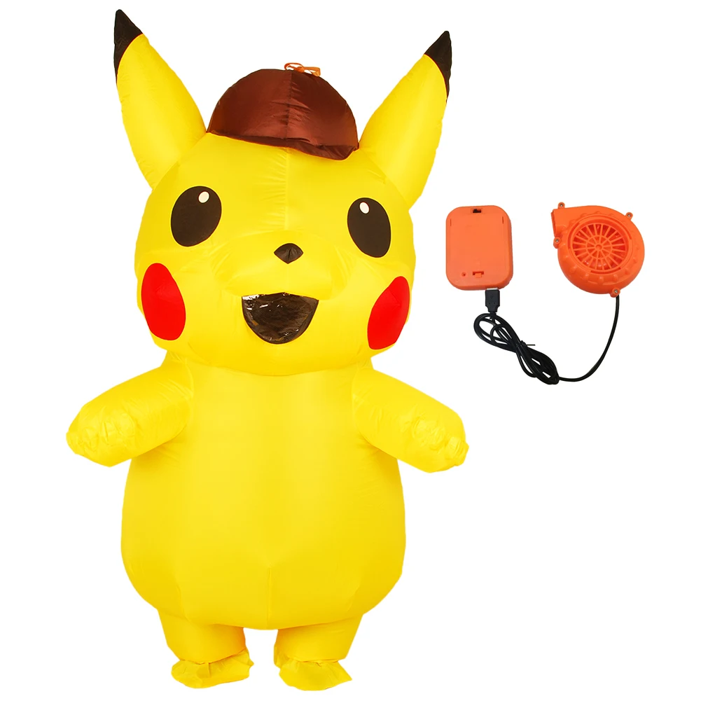 Battery Pack Halloween Cosplay Christmas Mascot PIKAPI T-Rex Dragon Dinosaur  Inflatable Costume for Adults Kids