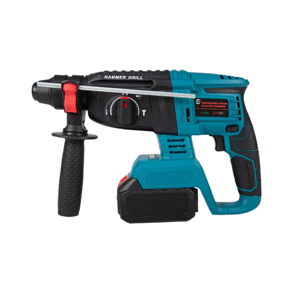 Industrial Concrete Wall Drilling Machine 3 in 1 Cordless Impact Drill Rechargeable Light Electric Demolition Rotary Hammer