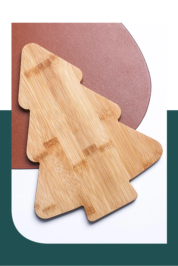 Creative ceramic bamboo Christmas tree tray irregular snack tray fruit tray