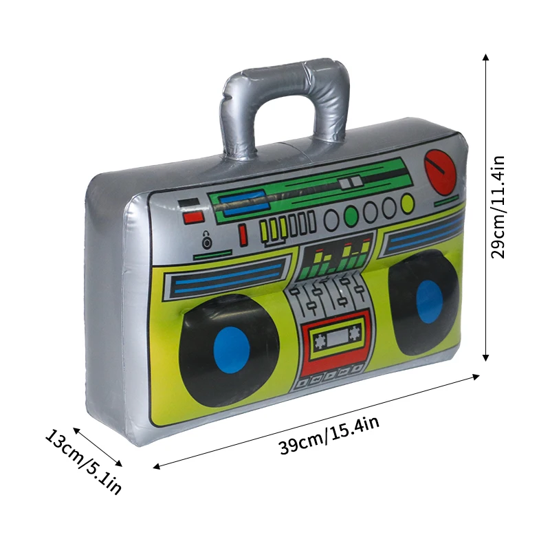 Inflatable Retro Radio Boombox Unisex 80s 90s Party Decorations Distinct Adornment Inflatable Toys