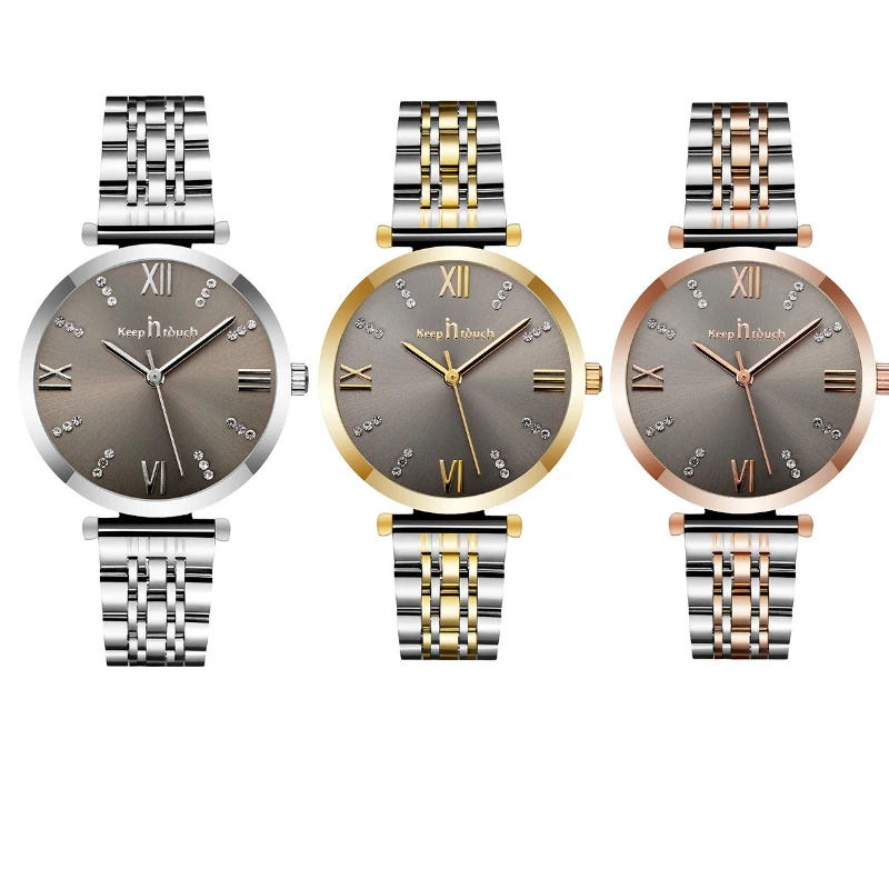 Ladies Luxury waterproof Watches Quartz for Promotion Gift Women Stainless Steel Wristwatch Custom