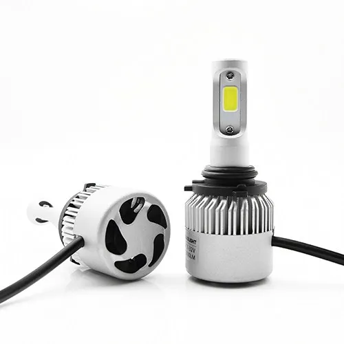  Система автоматического освещения S2 cob car 9005 9006 h1 led light h4 h7 h11 72w 8000lm круглые светодиодные лампы для автомобильных