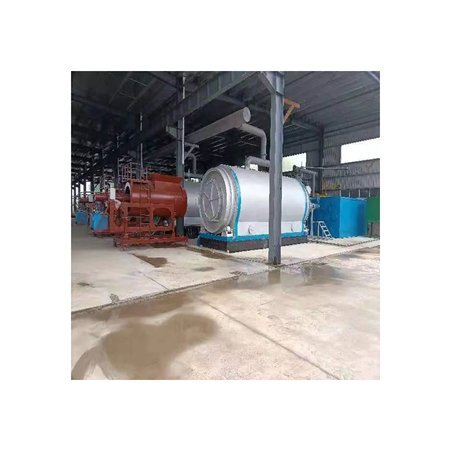 Turnkey project fully continuous tyre scrap  pyrolysis plant and recycling plastic to fuel oil machine for sale