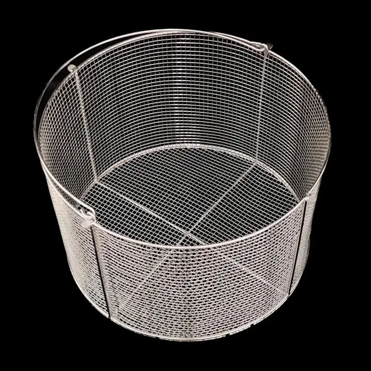 Wire Food Fruit Vegetable Baskets Storage Basket Household Stackable Metal Mesh Basket