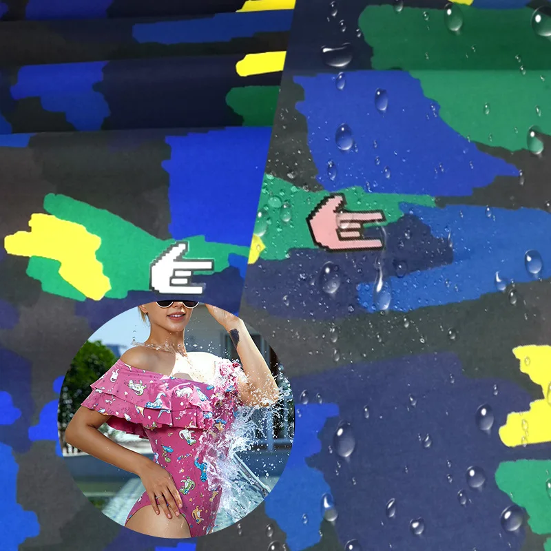 Jinzhiyuan Custom Printed Water Hydrochromic Changing Colors Sensitive Temperature Color Change Fabric For Swimwear