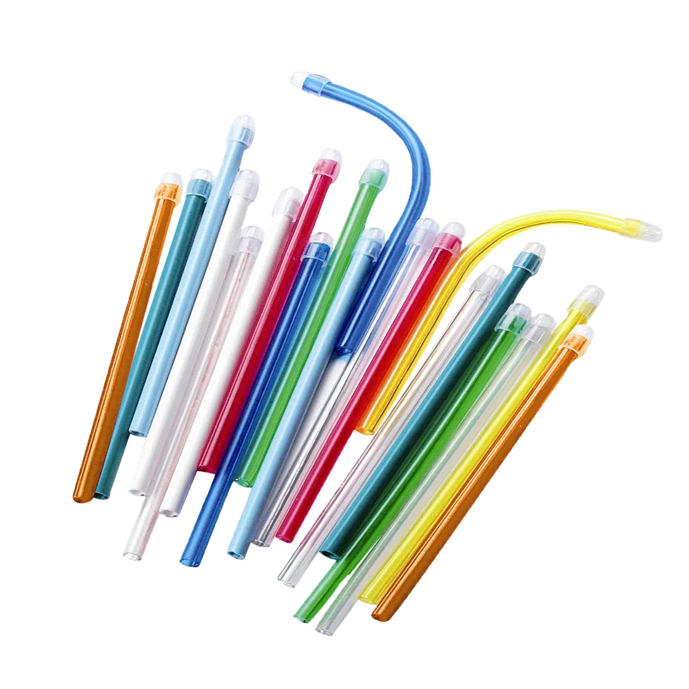 Mediwish high quality PVC  portable Colourful  Disposable  Dental   Surgical   Ejector   consumable Saliva  Aspirator Tip