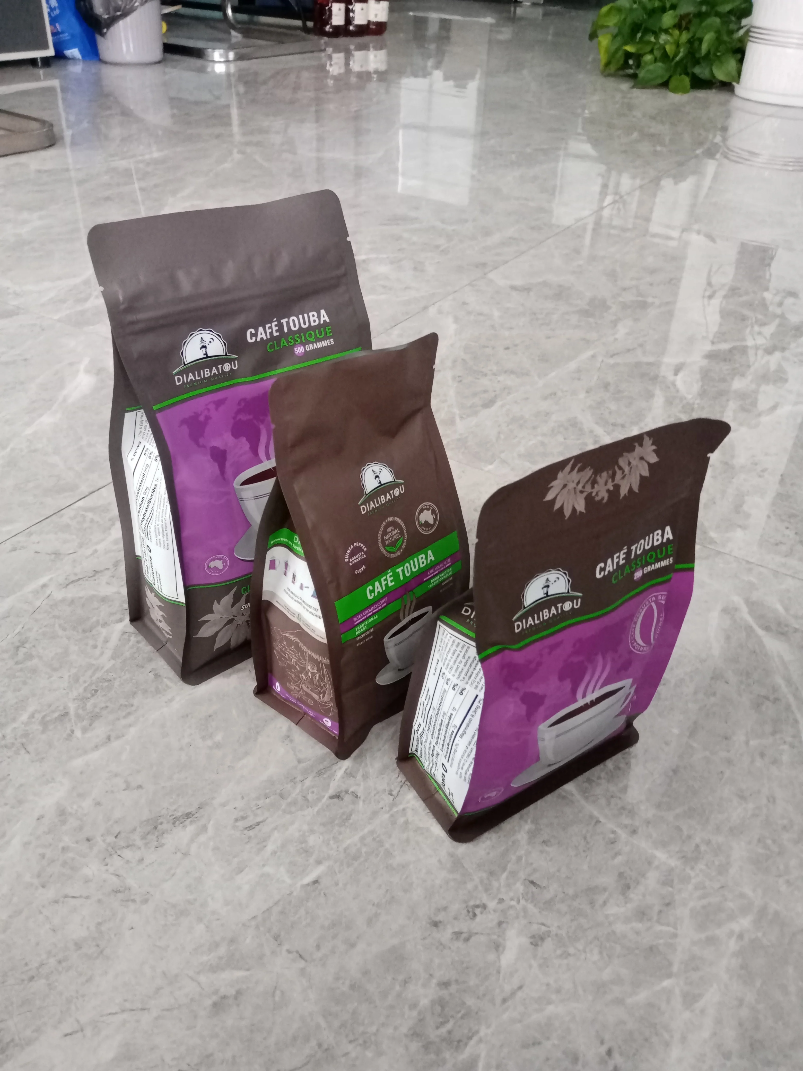 Custom Printed 250g 500g 1kg Tie Sealing Bags With Valve And Zipper Side Gusset Compostable Biodegradable Coffee Packaging Bags