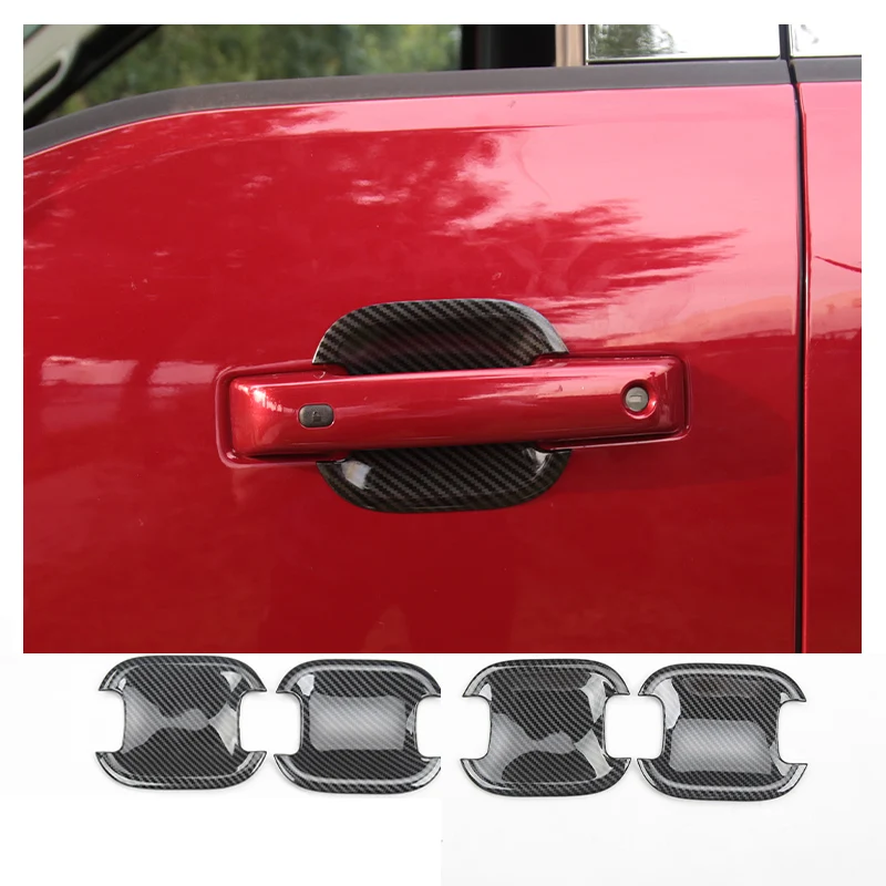 Interior Accessories Parts 4pcs Chrome Door Handle Cover Covers Trim For Ford Bronco Sport 2021