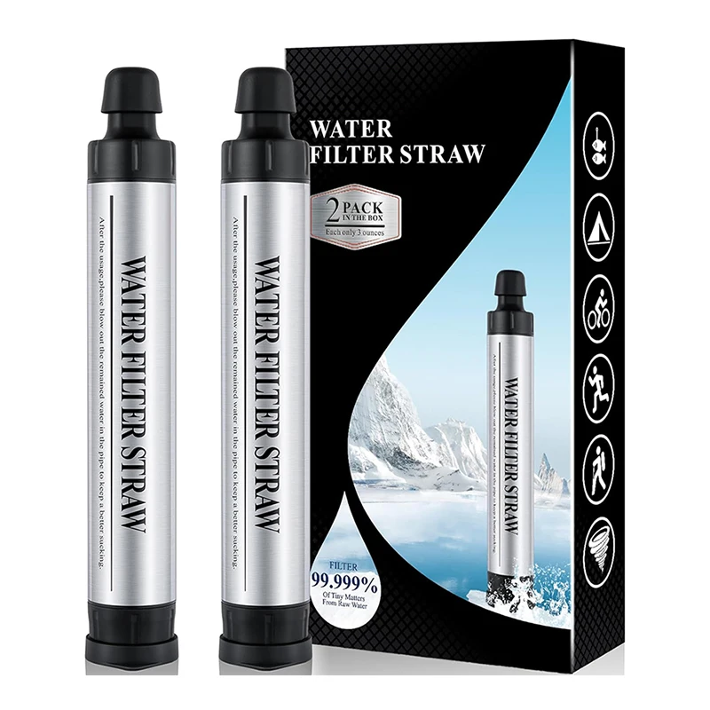 Портативный очиститель воды, солома, водяная капля, Гравитационный фильтр для воды, солома для выживания на открытом воздухе