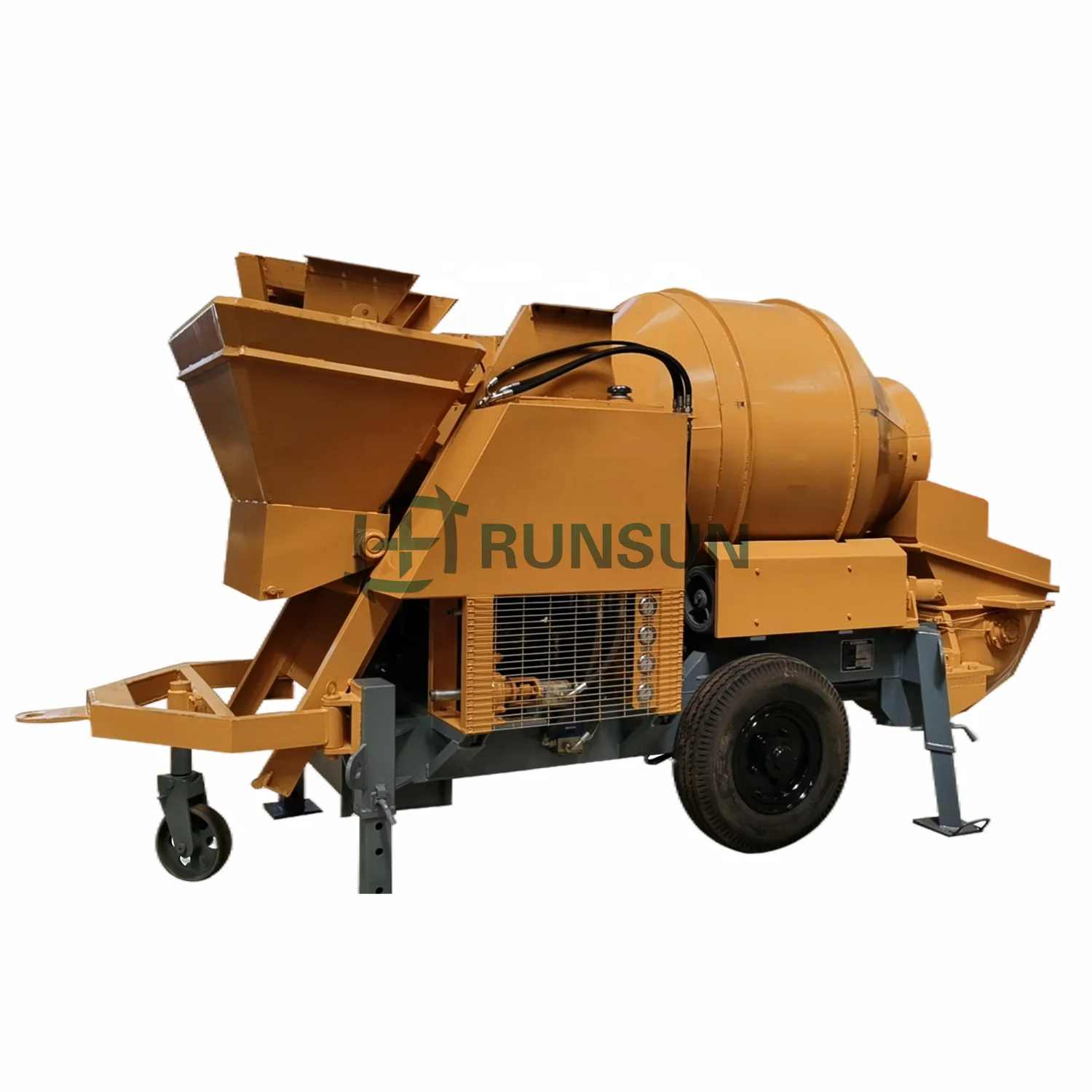 Factory Supplied Diesel Cement Mixer Concrete Pump Mixer/Concrete Mixer with Concrete Pump for Building Project