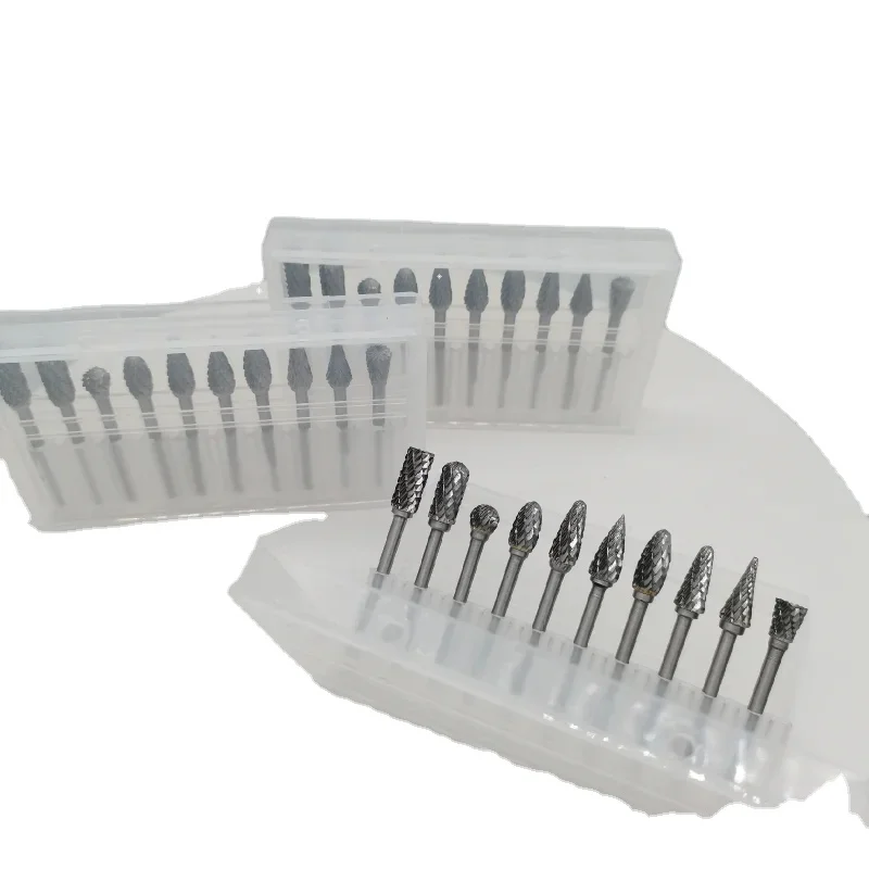 Factory Price Hot Selling 10 pcs 3mm * 6mm Carbide Rotary Burr Tungsten Carbide Rotary Files With Different Shape From Ruixin To