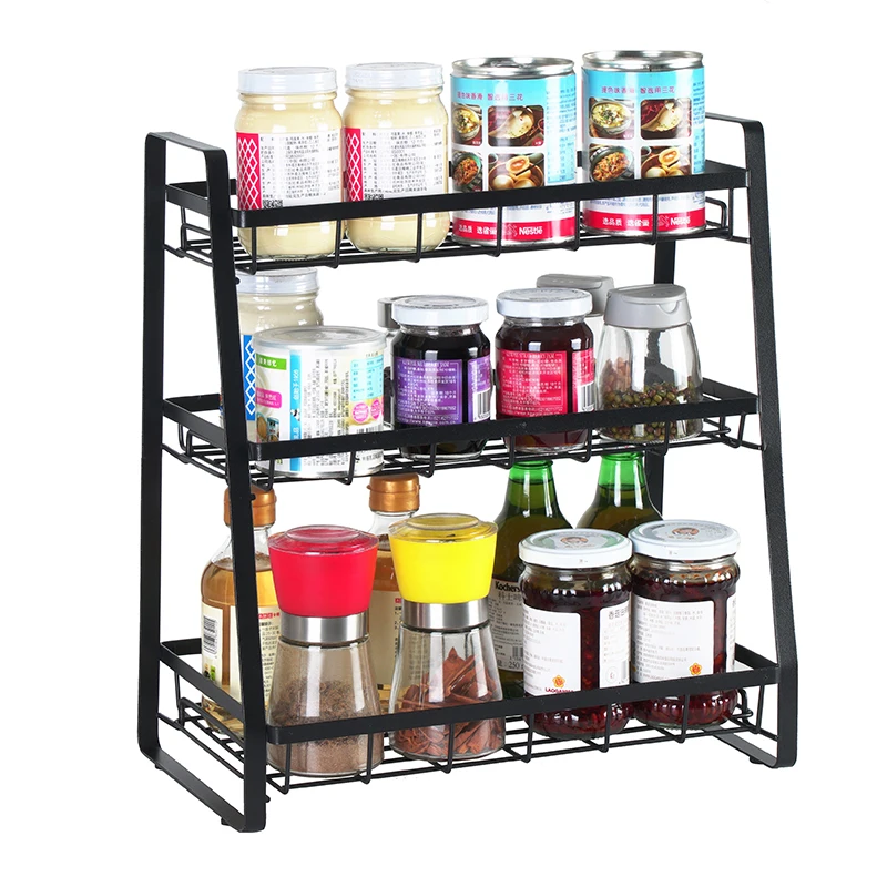 Durable Storage Shelf Cabinet Organizer Spice Rack Hot Selling 3 Tier Storage Shelf