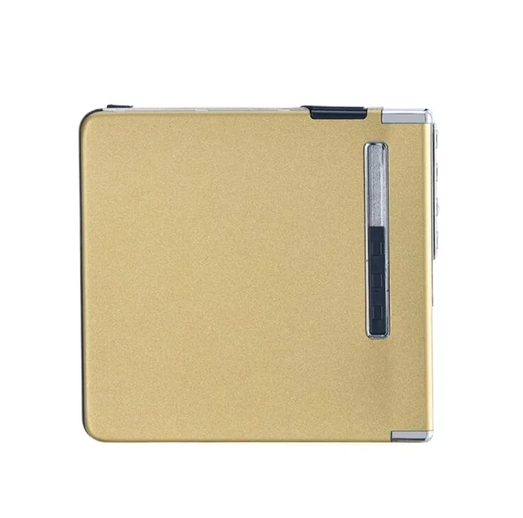 NEW 20 aluminum case usb charging lighter  2 in 1 Multi-function  lighter Replaceable Silk Cigarette Case