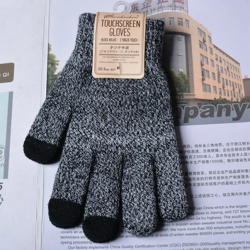 2019 Winter Gloves Women Men Girls Knitted Mittens Warm Soft Gloves Female Winter Gloves Touch Screen Unisex