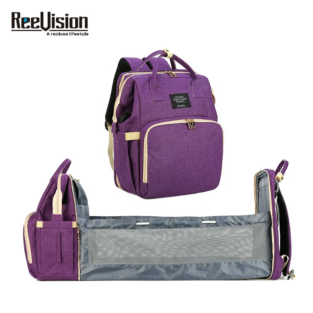 Diaper Travel Picnic Set Backpack Baby Bed Bag Durable Mother Nappy Mummy Diaper Breast Milk Bag with St Multi Functional 2 in 1