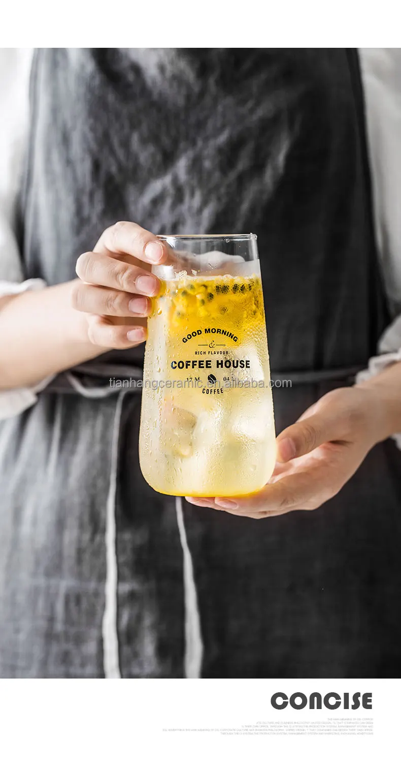 2021 Hot Sale Wholesale Custom Logo nordic Glassware clear Mug Heat Resistant cola fruit juice Glass Cup 450ml Cocktail Glass   .jpeg