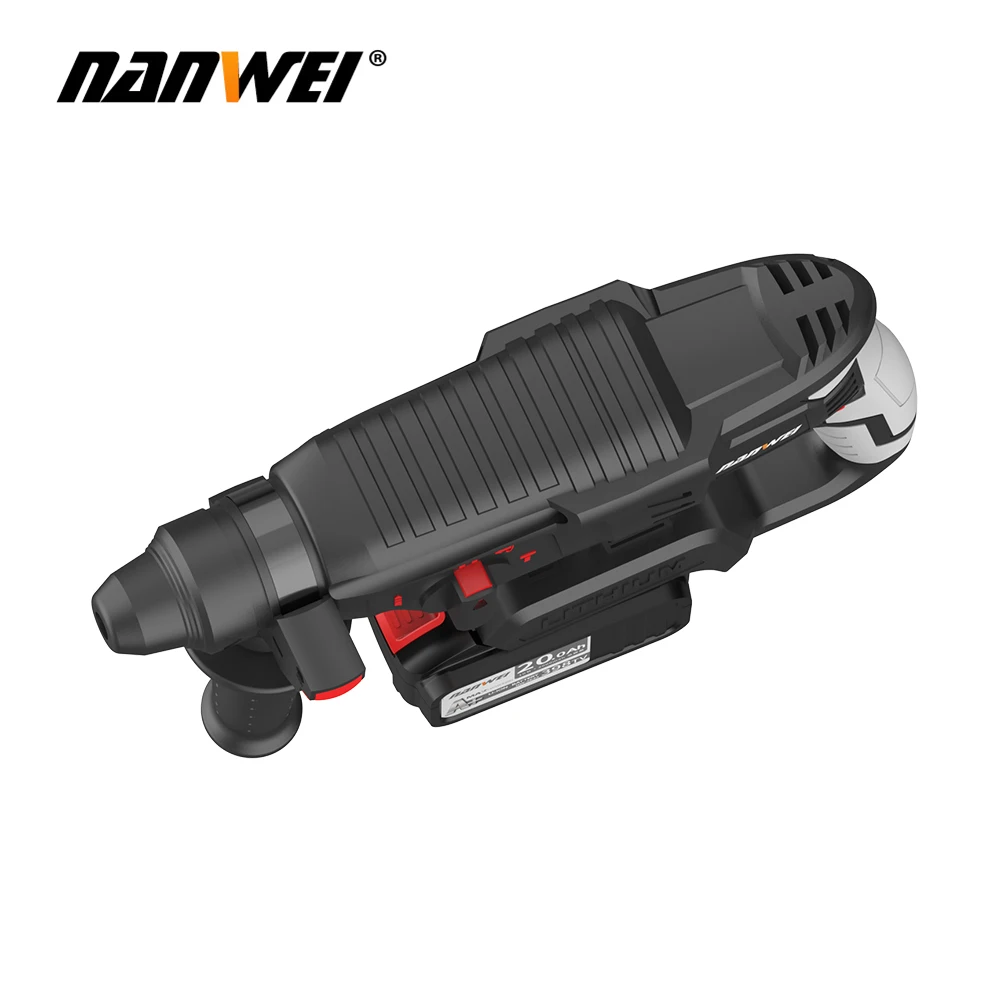 NANWEI 21V Li-ion Battery operated drill machine electric hammer cordless drill cordless impact drill with hammer