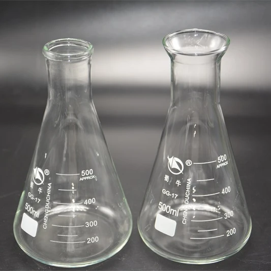 3000ml borosilicate wide mouth graduated glass triangle laboratory quartz clear large transparent erlenmeyer flask conical flask