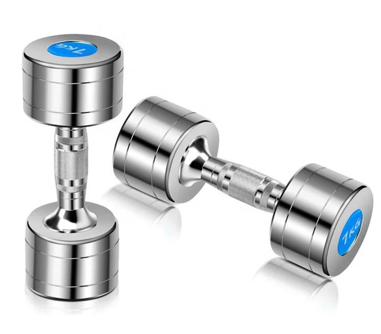 Gym Equipment Women Weight Cheap Iron Steel Metal 5kg 10kg Chrome Dumbbells Set Trade Charm 1kg 4 kg Pair For Ladies Fitness