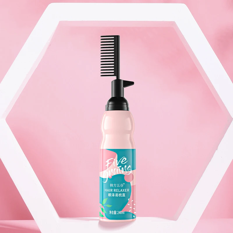 Non-permanent styling hydrolyzed keratin hair relaxer softener household hair straightener