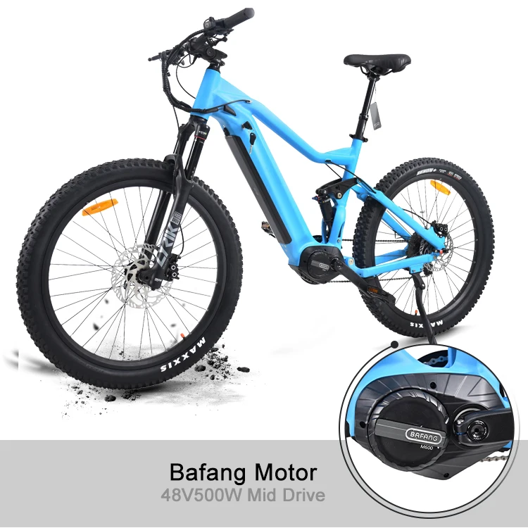 wholesale price bafang mid drive hidden battery electric mountainbike full suspension