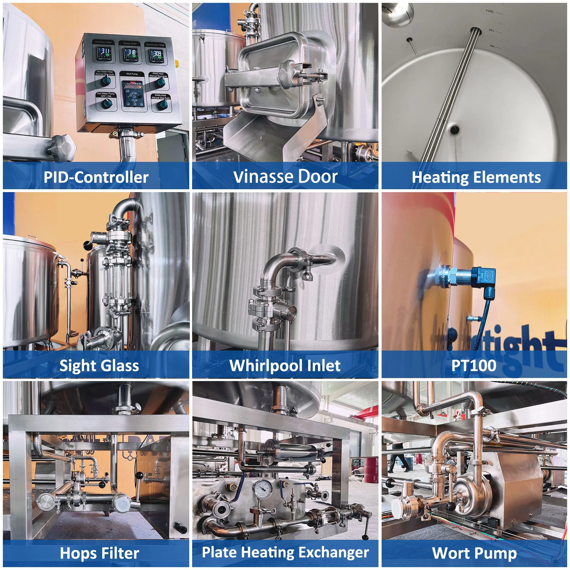 CARRY 200L STAR Series 3-vessel Brewhouse Micro Home Brewing System Turnkey Project suitable for novice winemakers