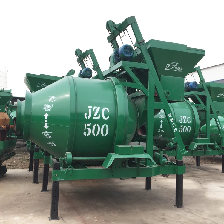Factory Direct Sale Reversing Drum Diesel Type Hydraulic Tipping Hopper Concrete Mixer 350L 450L 500L for Sale