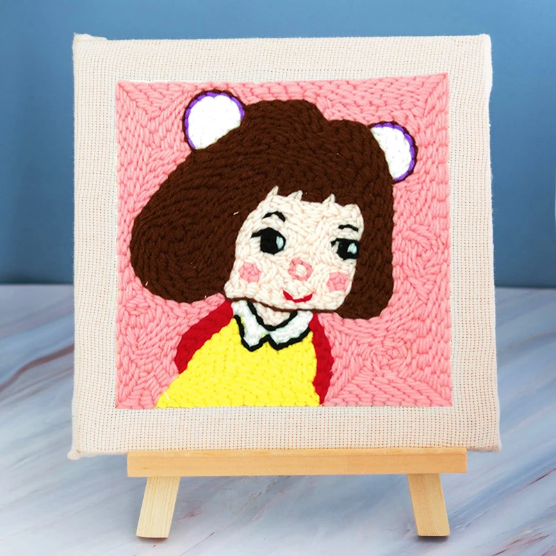 
Popular DIY Art Collectible Use and Textile Fabric Home Decor punch needle diy kit 