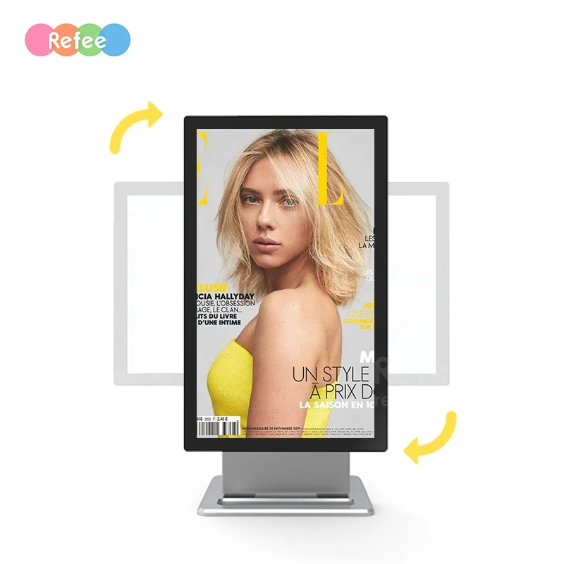 90 Degrees Rotatable LCD Touch Screen WiFI Remotely Control Table Android Kiosk Digital Signage Ad Advertising Display