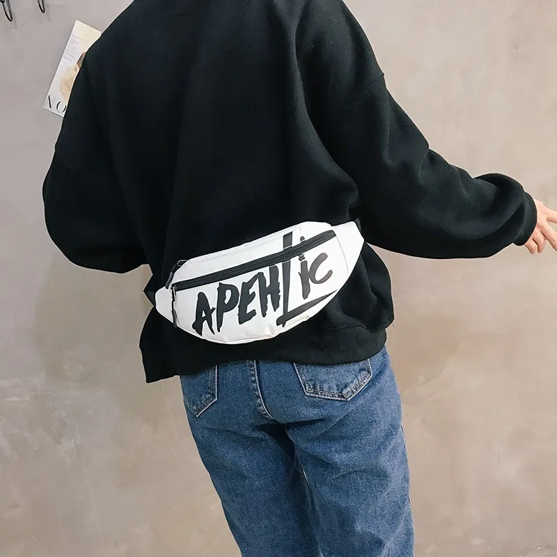 Running waist bag fashion women fanny pack unisex chest shoulder bags for men