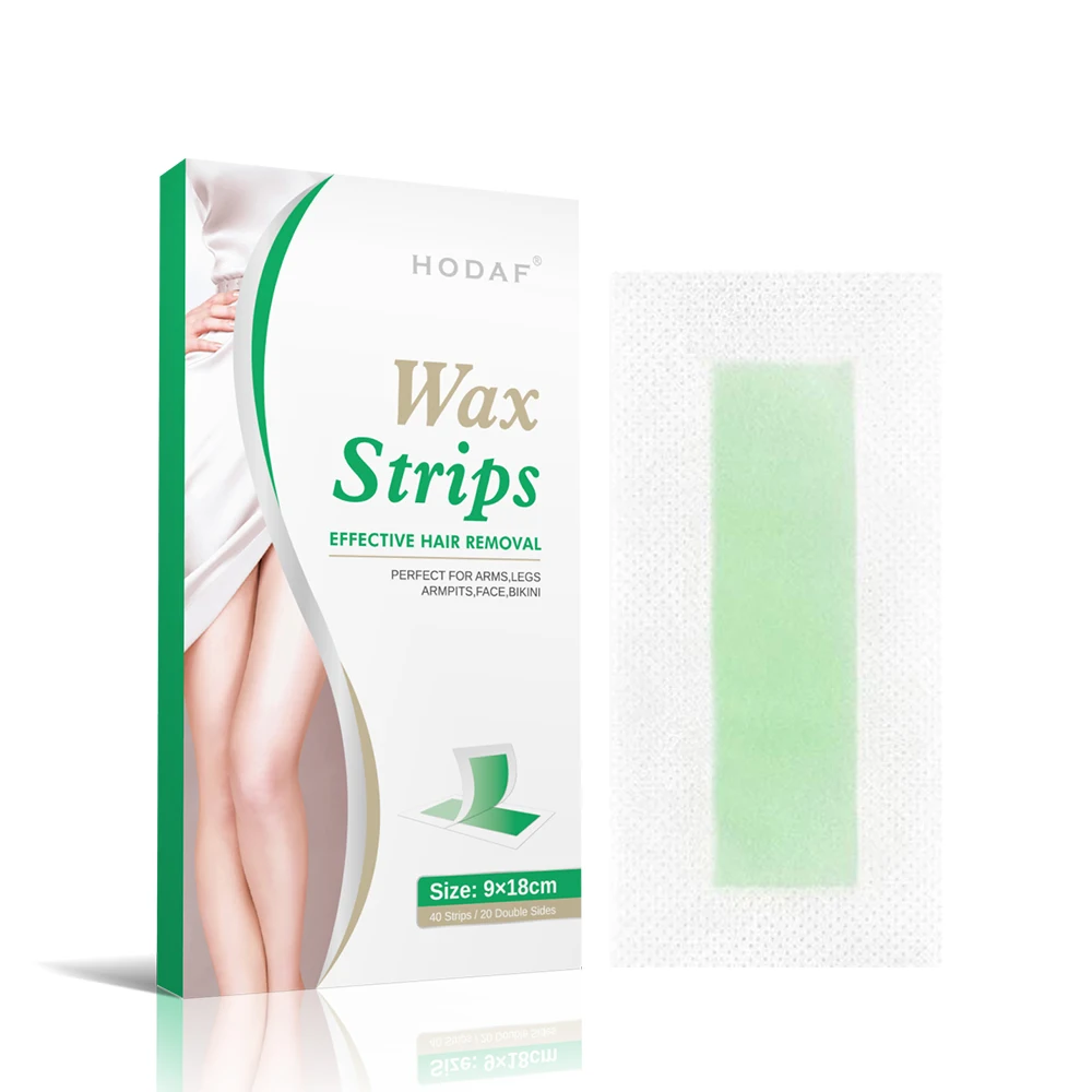 Private Label Hair Removal Cold Wax Strips Disposable Depilatory Wax Strips For Women Summer Use