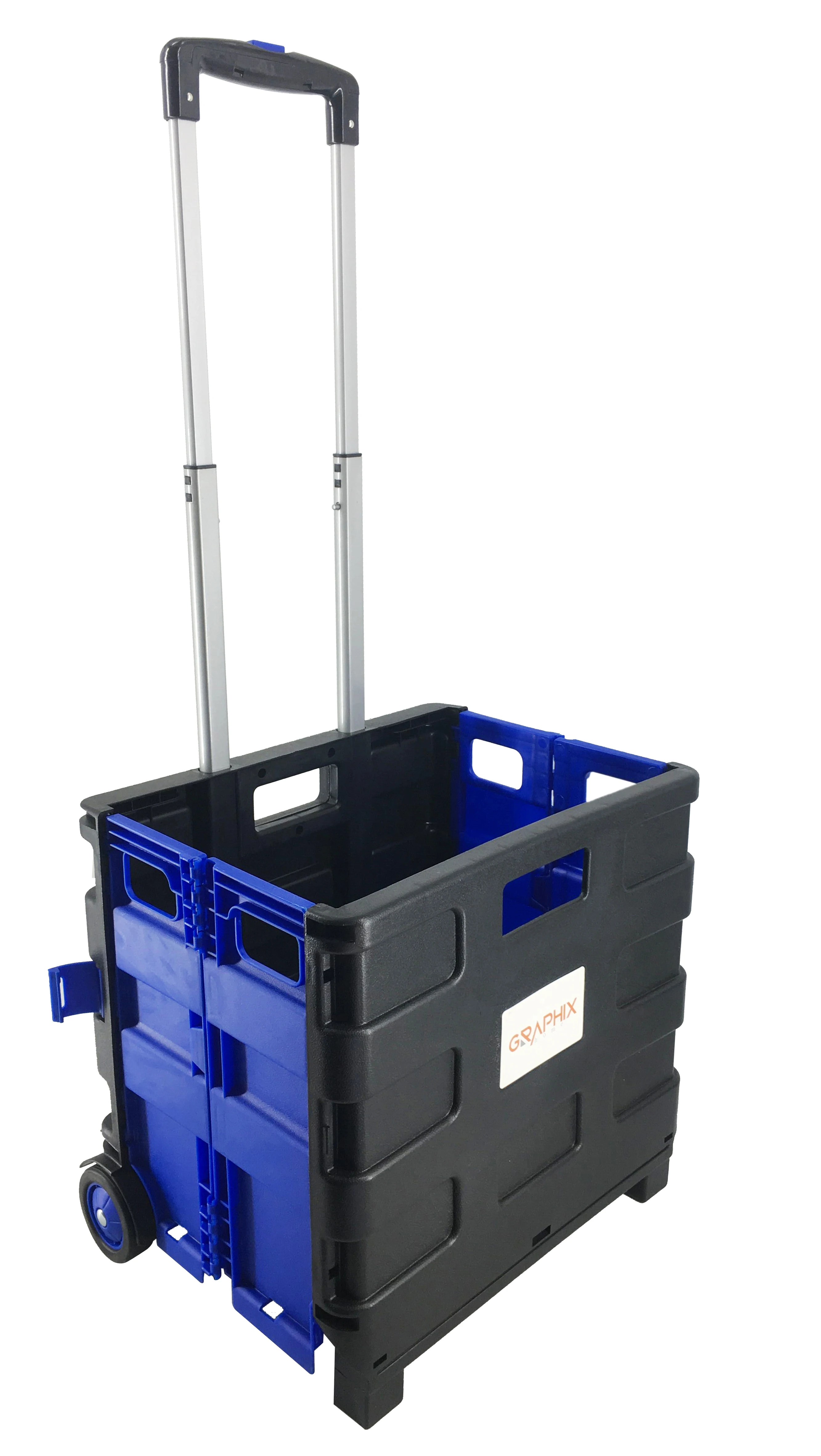 Popular Folding Trolley Plastic Shopping Go-Cart