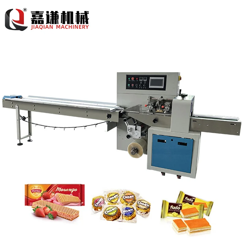 Horizontal Wrapping Fork Spoon Knife Wafer Biscuit Packing Machine