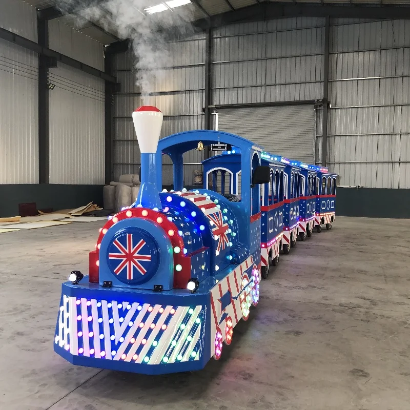 Customized Entertainment Rides Kids Mini Trackless Train, Amusement Park 24 Seats Royal Trackless Train for Sale