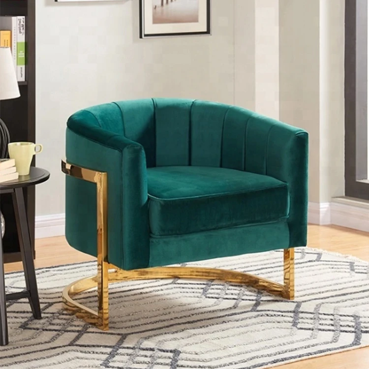 Cheap home furniture living room contemporary luxurious holland velvet Fabric sofas modernos design single sofas couch