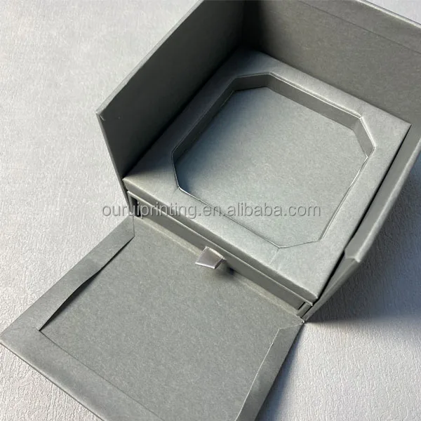 custom logo printed jewelry boxes wholesale led silver silk screen luxury custom ring boxes jewelry box with lights