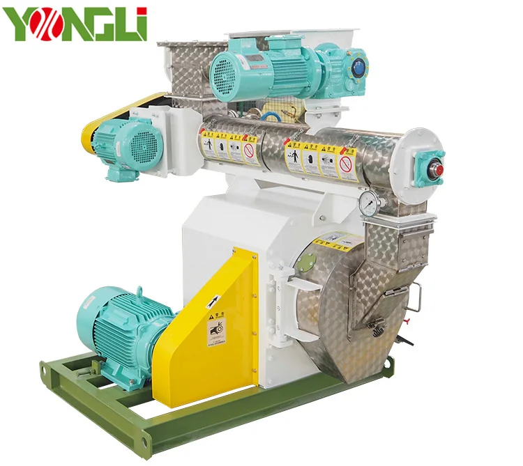 3-6 Ton Per Hour Auto Ring Die Pellet Feed Production Line For Chicken Farms